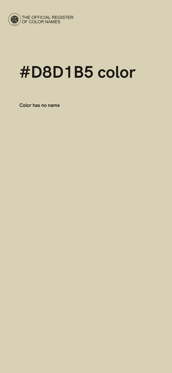 #D8D1B5 color image