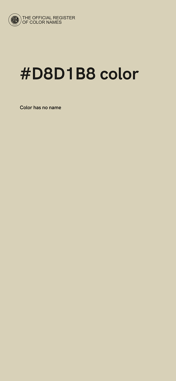 #D8D1B8 color image