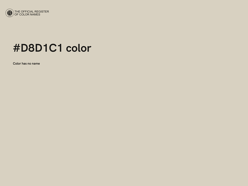 #D8D1C1 color image