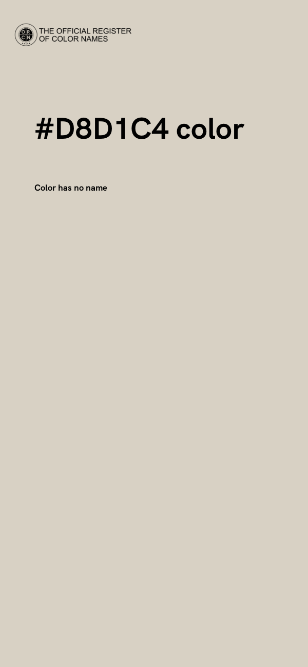 #D8D1C4 color image