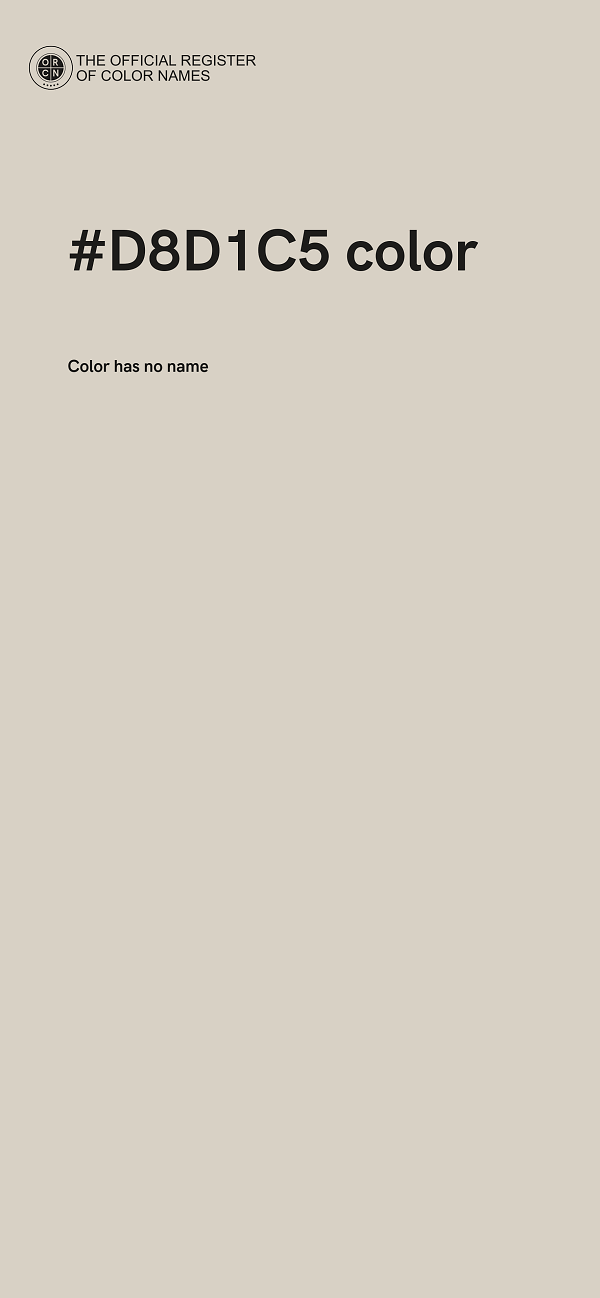 #D8D1C5 color image