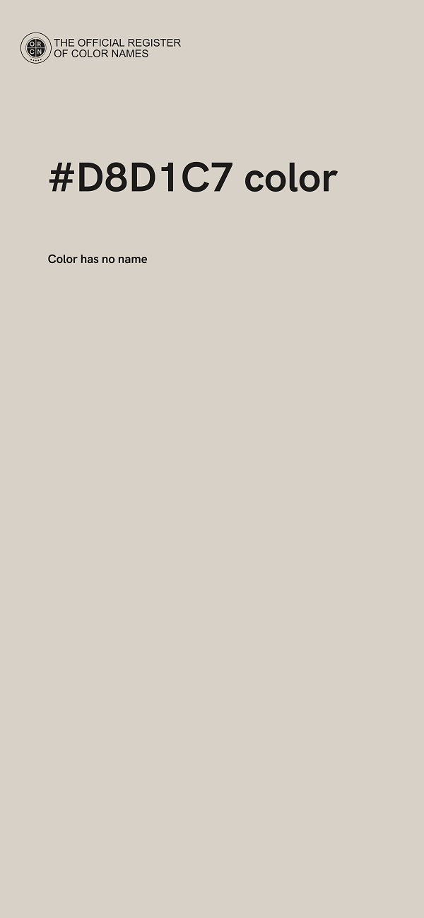 #D8D1C7 color image