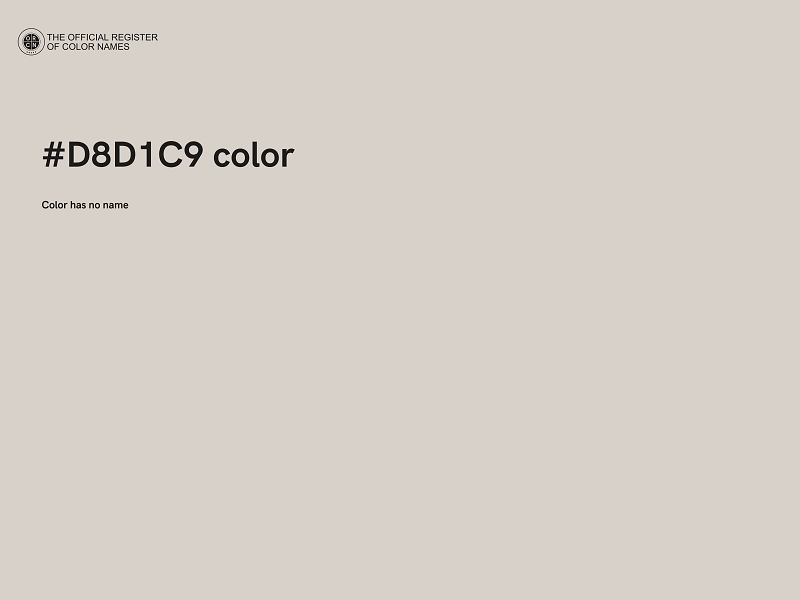 #D8D1C9 color image