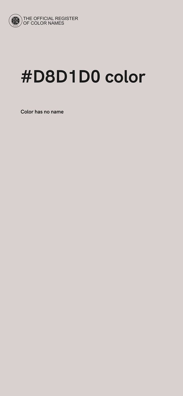 #D8D1D0 color image
