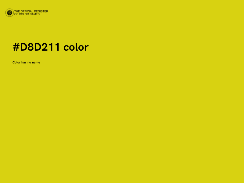 #D8D211 color image