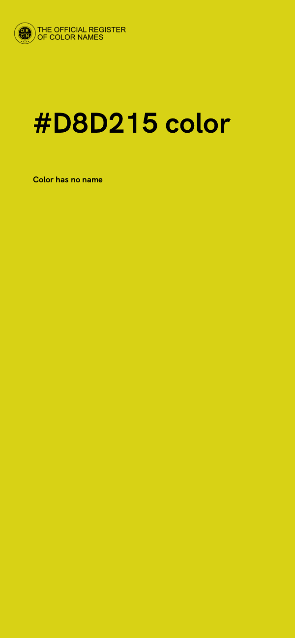 #D8D215 color image