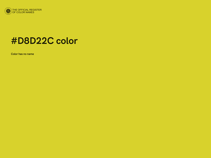 #D8D22C color image