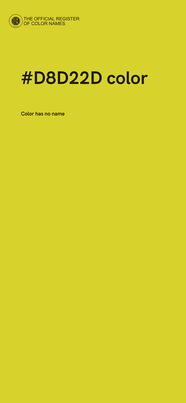 #D8D22D color image