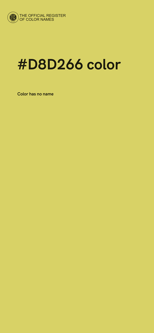 #D8D266 color image