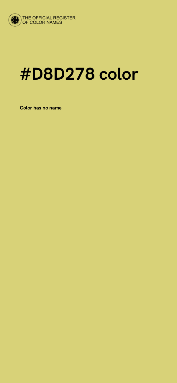 #D8D278 color image