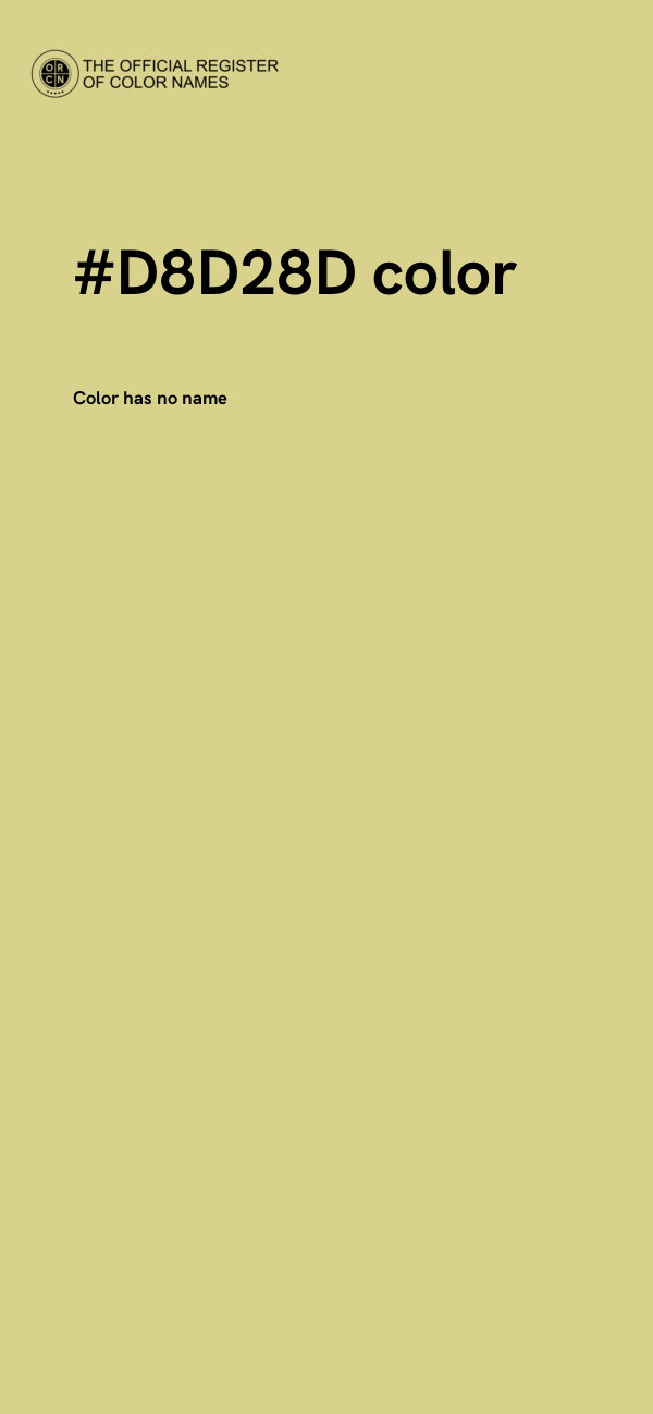 #D8D28D color image