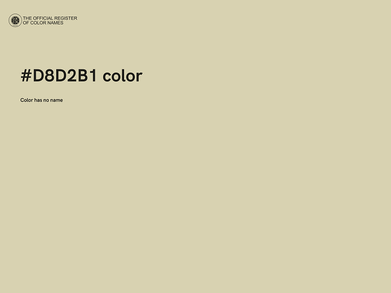 #D8D2B1 color image