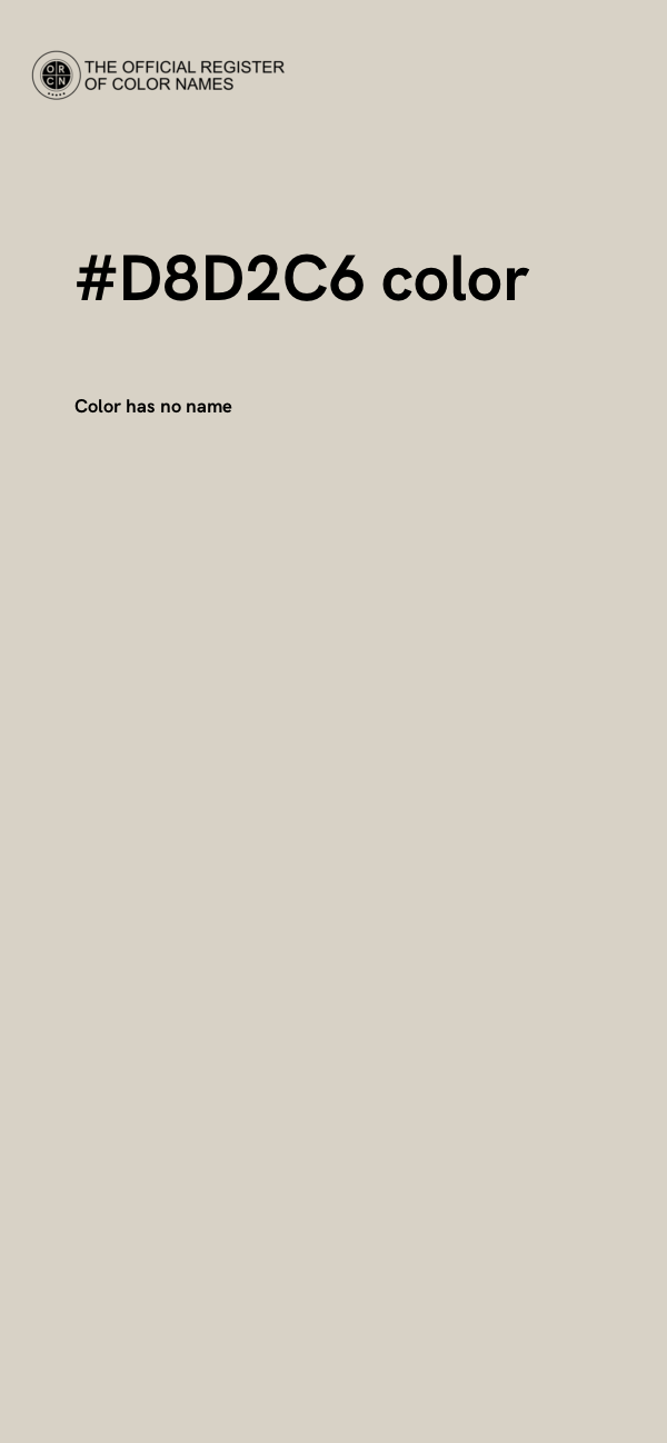 #D8D2C6 color image