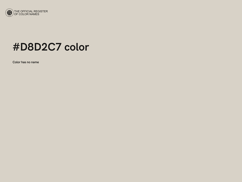 #D8D2C7 color image