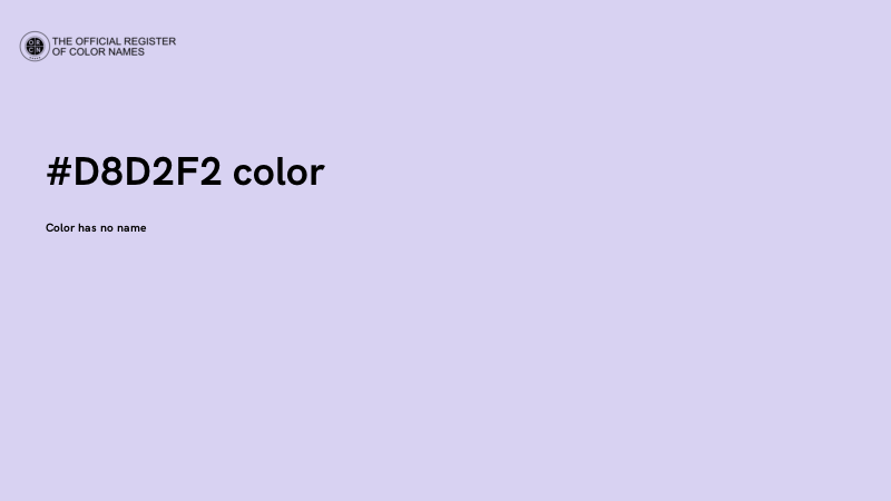 #D8D2F2 color image