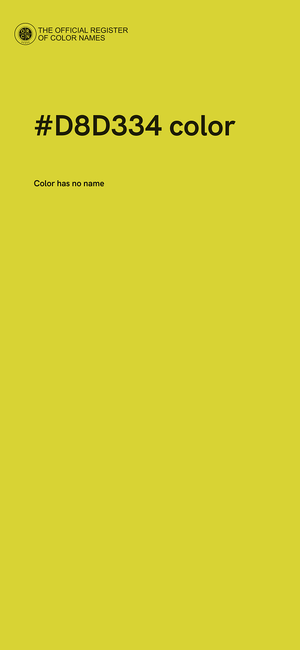 #D8D334 color image