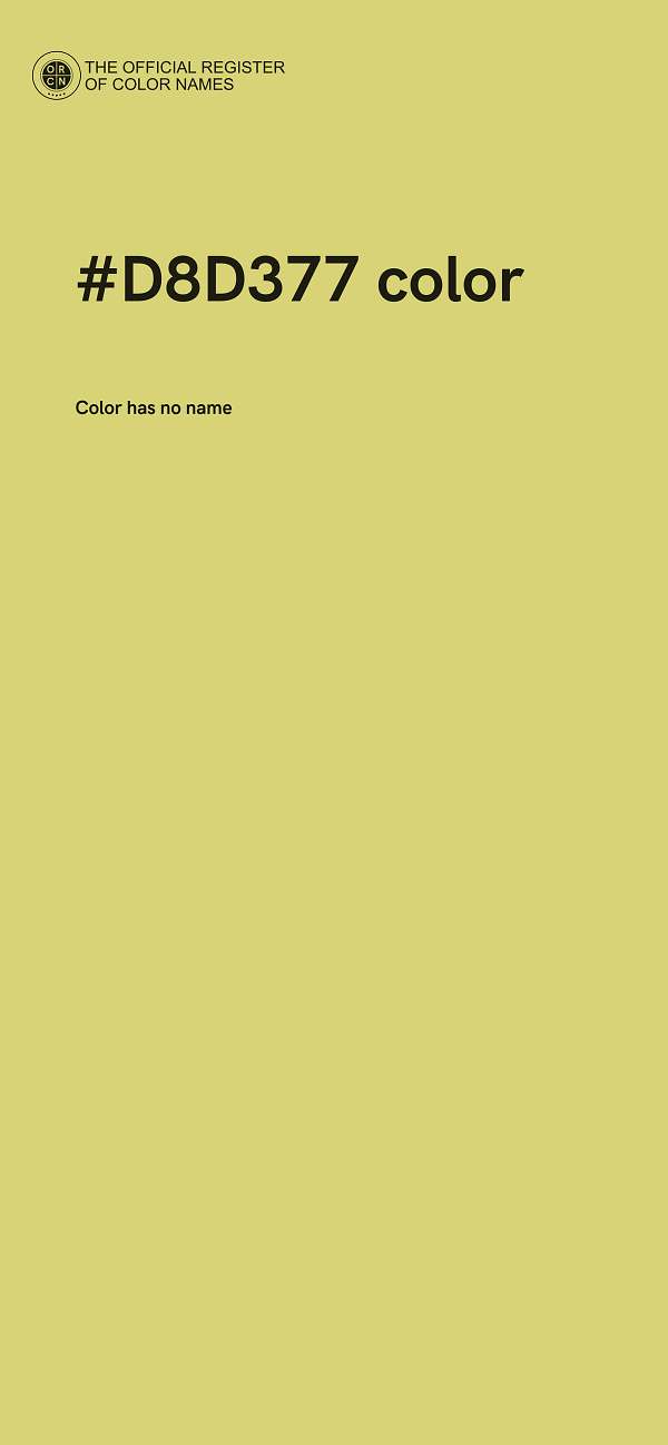 #D8D377 color image