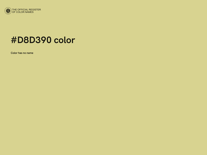 #D8D390 color image
