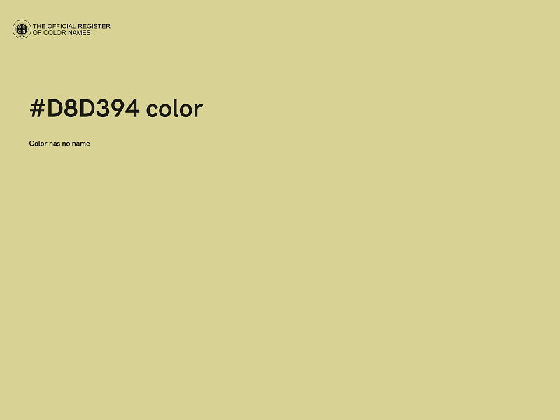 #D8D394 color image