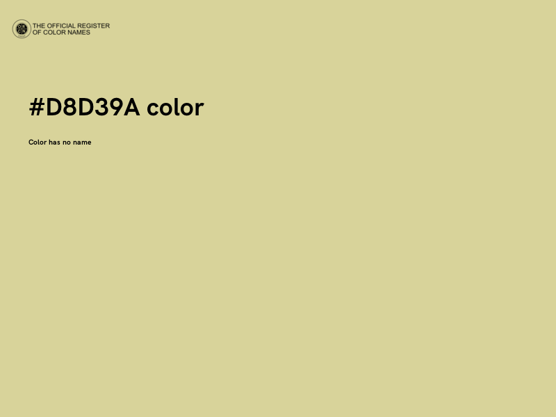 #D8D39A color image