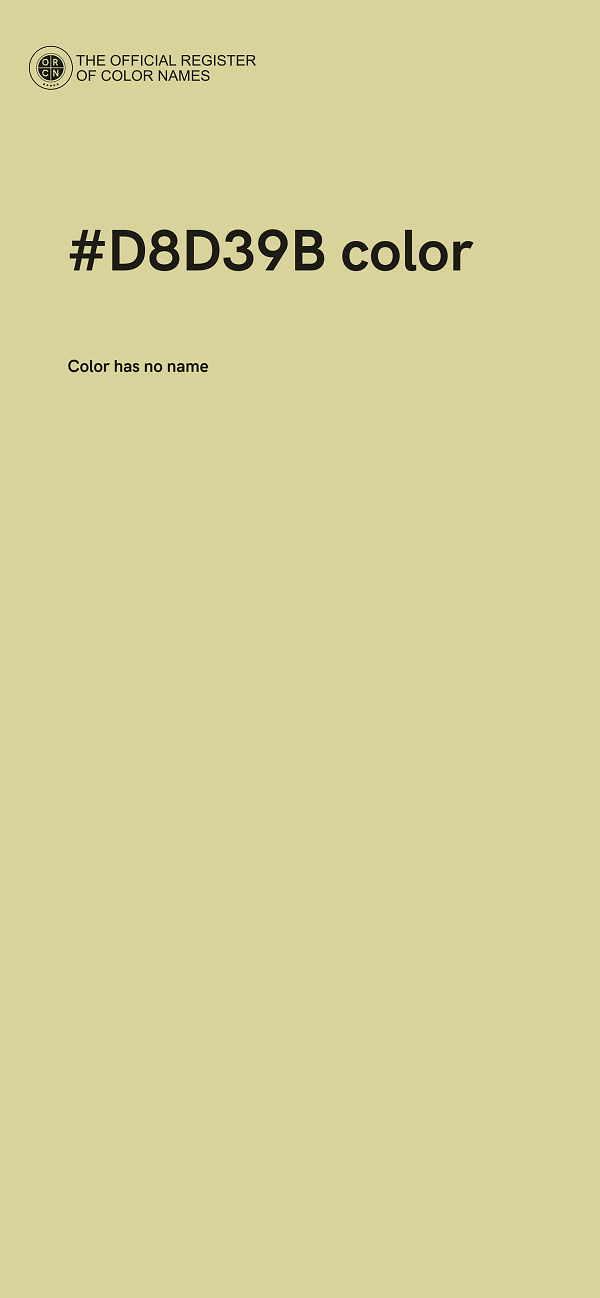 #D8D39B color image