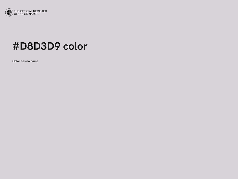 #D8D3D9 color image