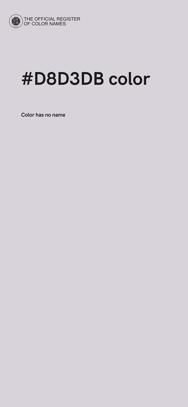 #D8D3DB color image