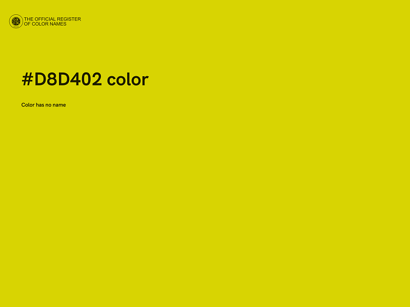 #D8D402 color image