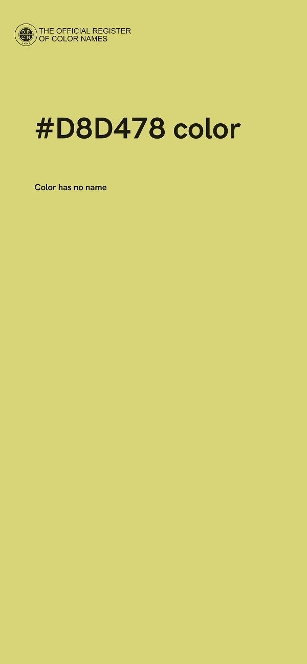 #D8D478 color image