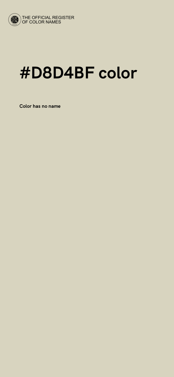 #D8D4BF color image