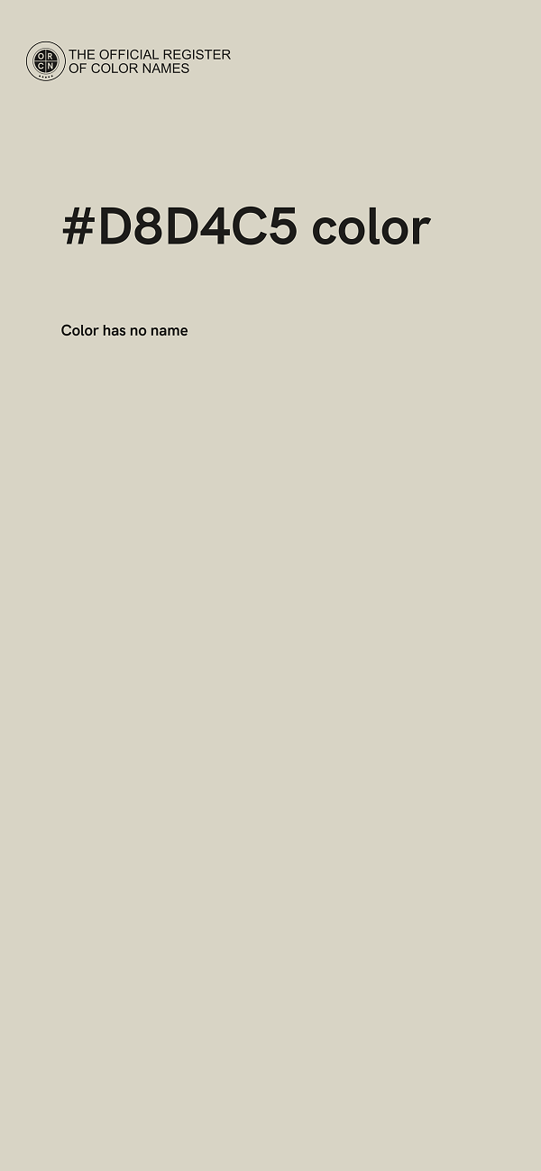 #D8D4C5 color image