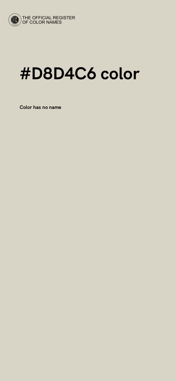 #D8D4C6 color image