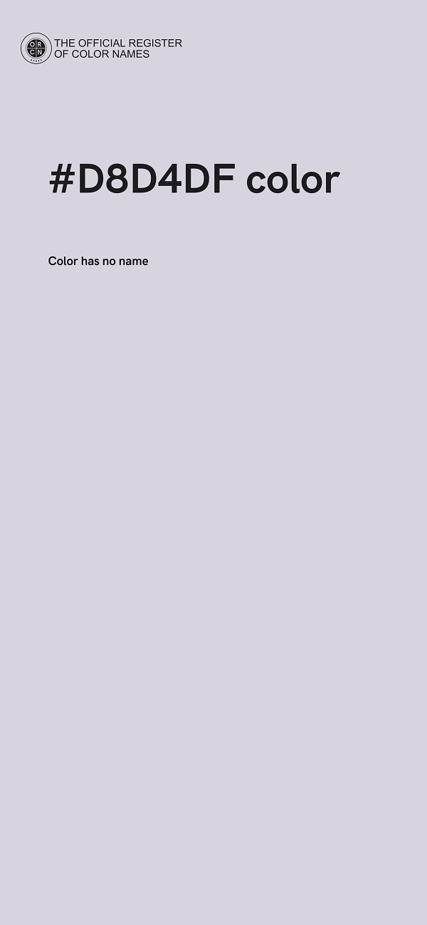 #D8D4DF color image