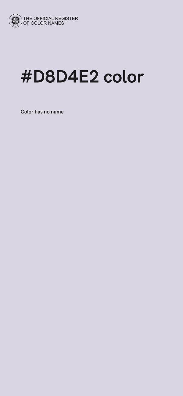 #D8D4E2 color image
