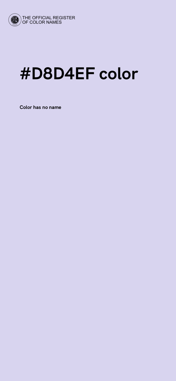 #D8D4EF color image