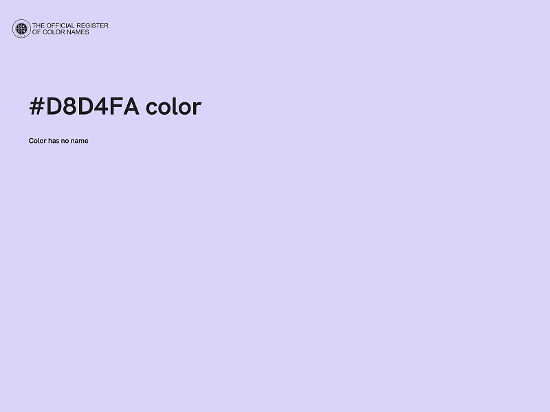 #D8D4FA color image