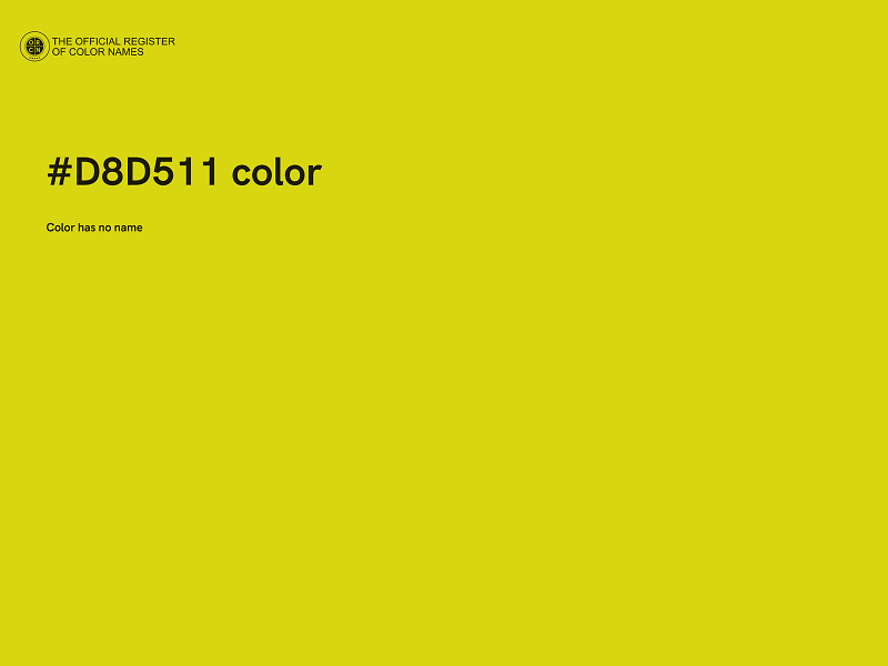 #D8D511 color image