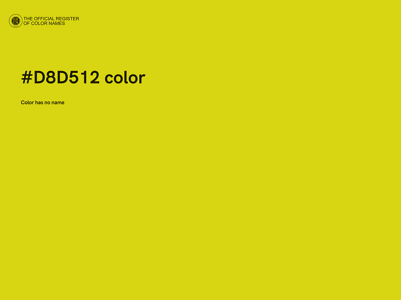 #D8D512 color image