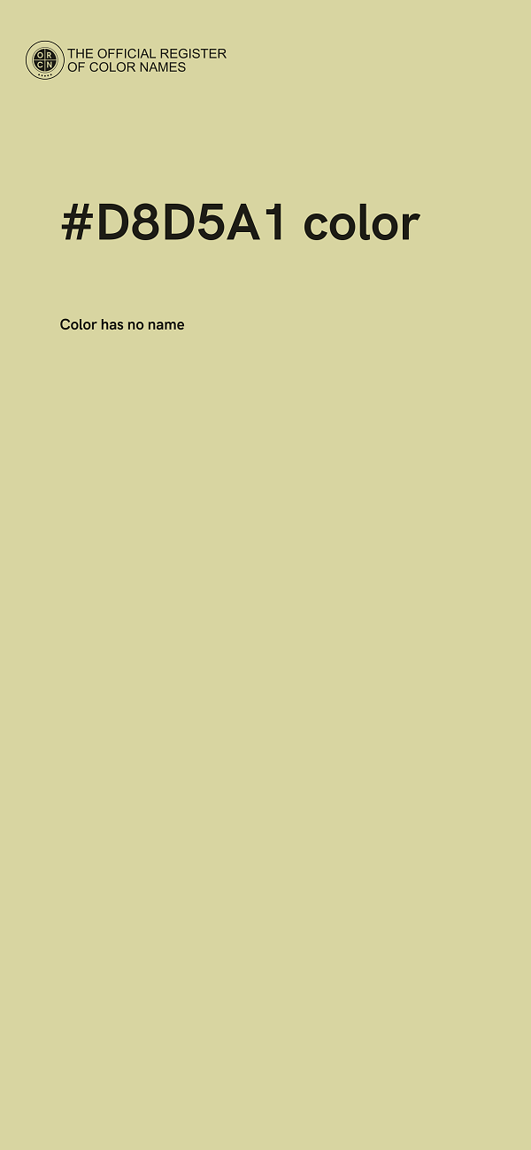 #D8D5A1 color image