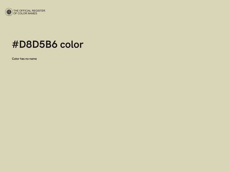 #D8D5B6 color image