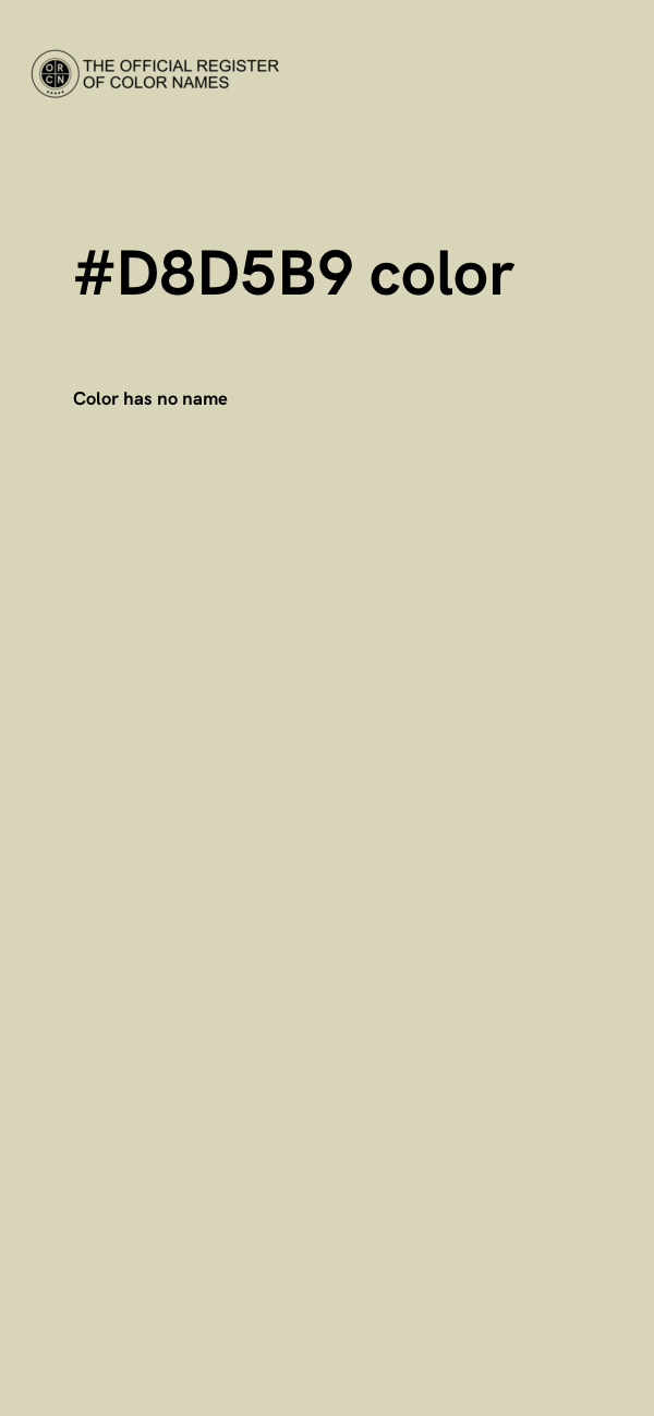 #D8D5B9 color image