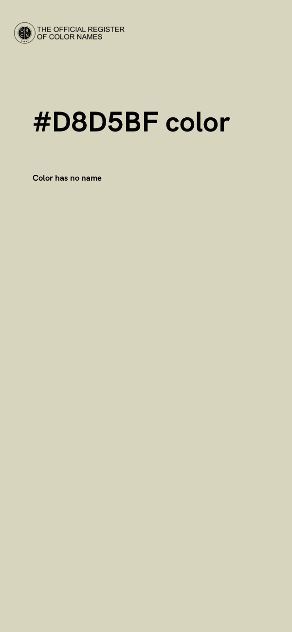 #D8D5BF color image
