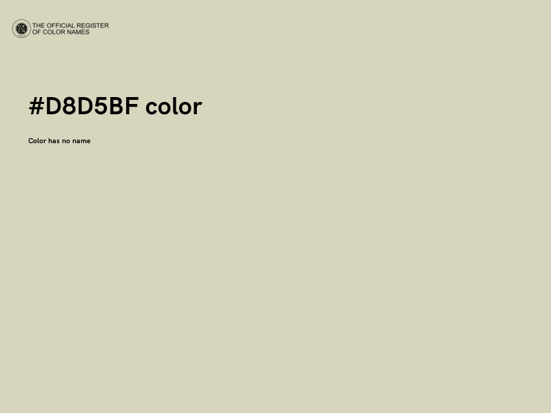 #D8D5BF color image
