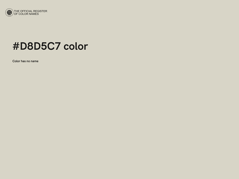 #D8D5C7 color image