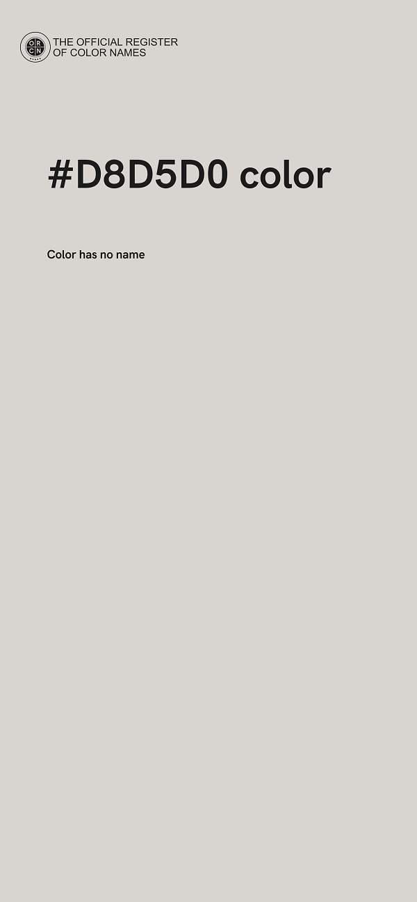 #D8D5D0 color image