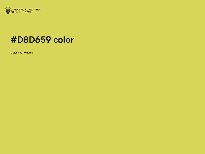 #D8D659 color image