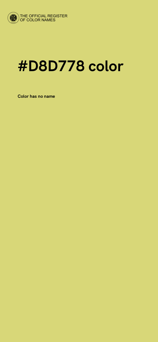 #D8D778 color image