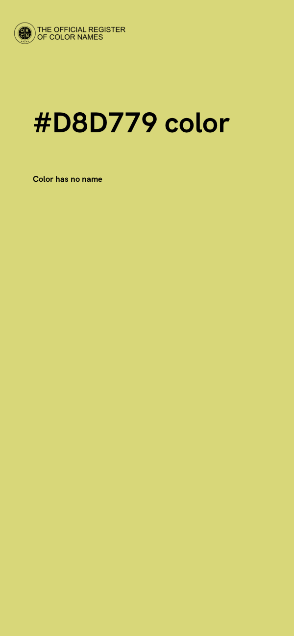 #D8D779 color image