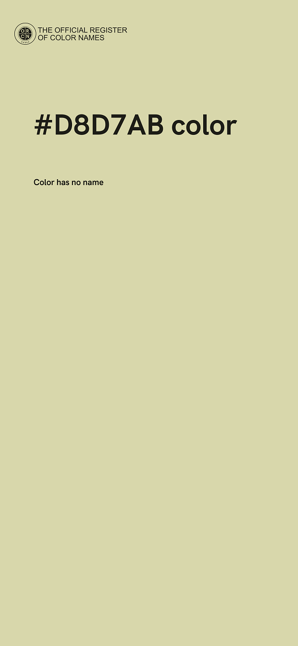 #D8D7AB color image