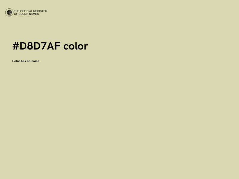#D8D7AF color image